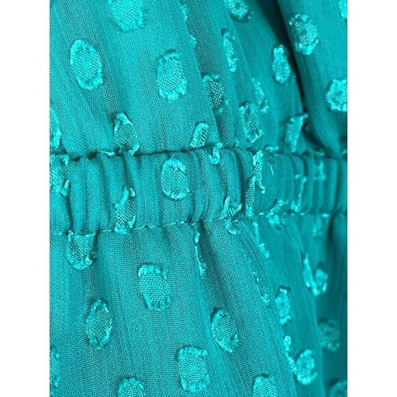 Lane Bryant Clip Dot Dress 22 Green Tank Midi Feminine Retro Pinup Skater 80s - Picture 7 of 12